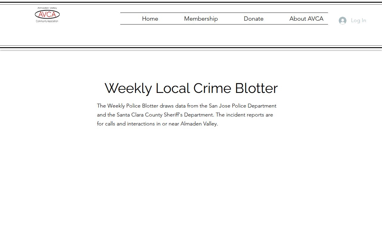 San Jose Santa Clara County police blotter record source